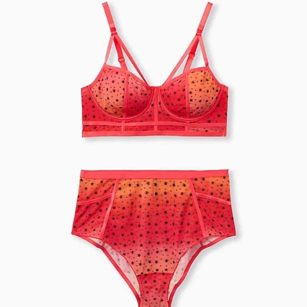 Torrid-Ombré Mesh lingerie (Top & bottom) NWT